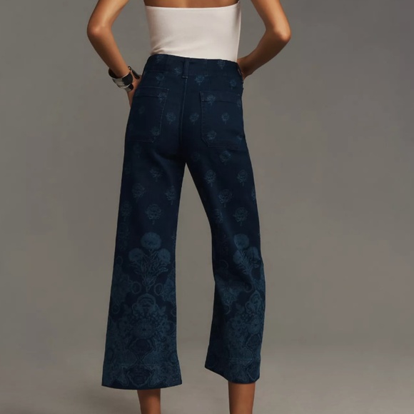 The Colette Cropped Wide-Leg Jeans by Maeve NWT 26 SHU Print - Picture 4 of 10